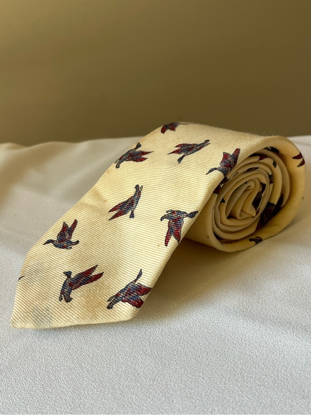 Vintage Brooks Brothers Duck Tie 75% Wool 25% Silk Made USA